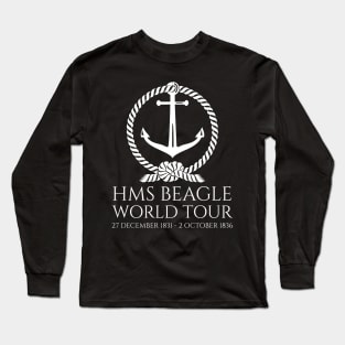 HMS Beagle World Tour - Charles Darwin - English History Long Sleeve T-Shirt